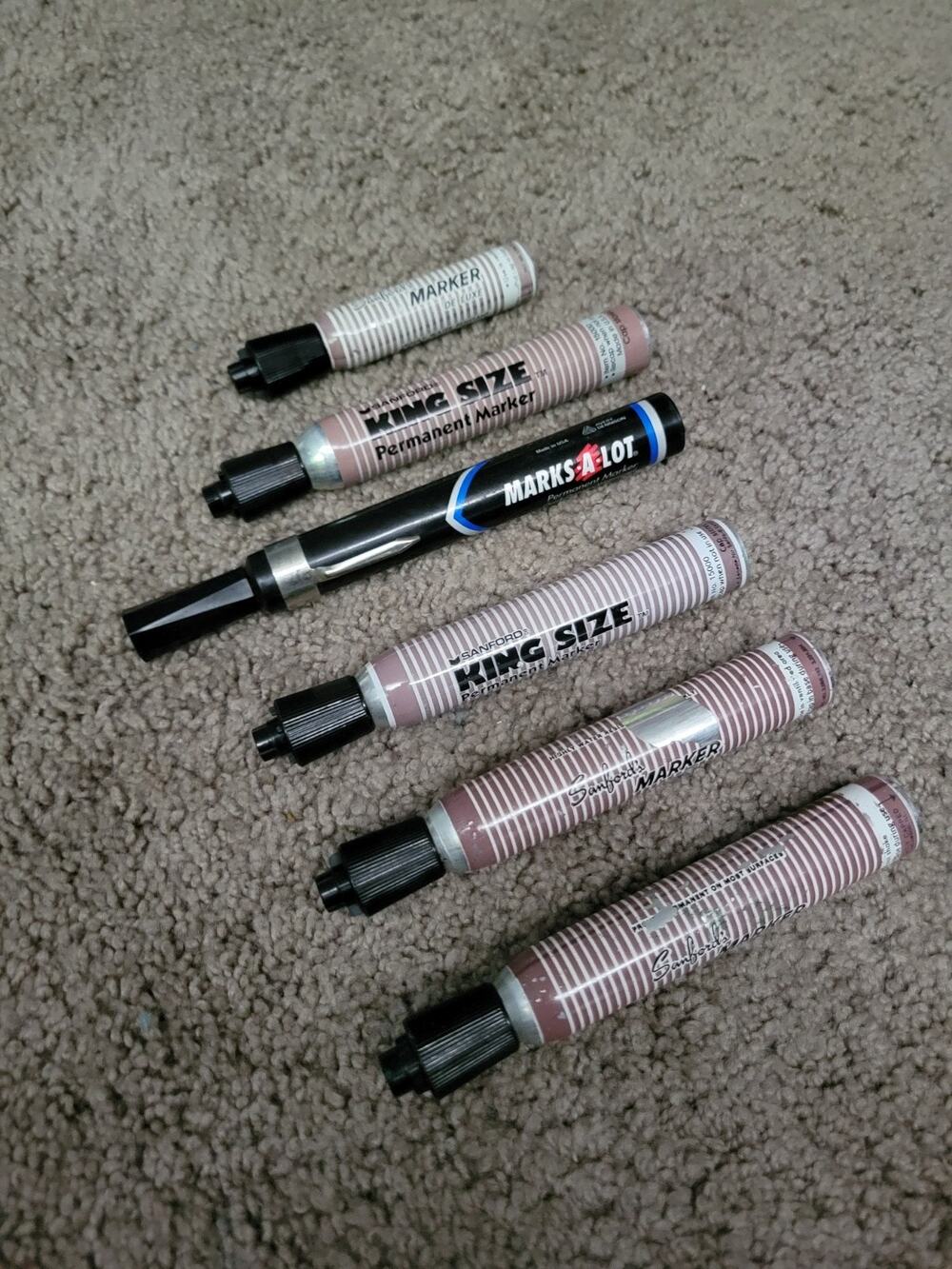 Sanford Markers King Size / Small Mix Smelly Permanent Metal Lot of 5